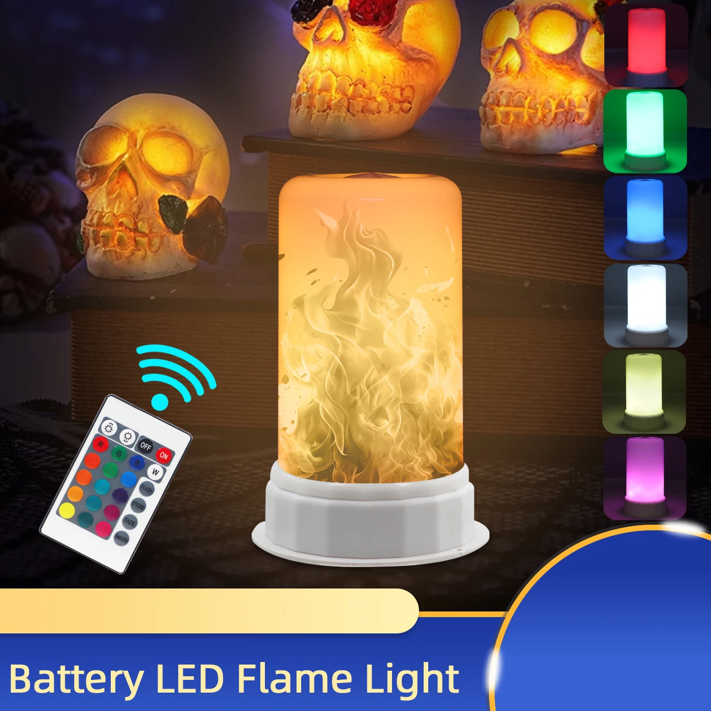 

RGB светодиодный переключатель с эффектом пламени, управление для настольного ночника, Хэллоуин, Рождественская вечеринка, украшение для помещения, атмосферная лампа