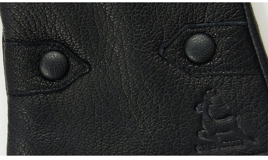 Women's Winter Leather Gloves Soft Lined High-Quality Deer Skin Touch Fastening Design Outdoor Warm Windproof Mittens