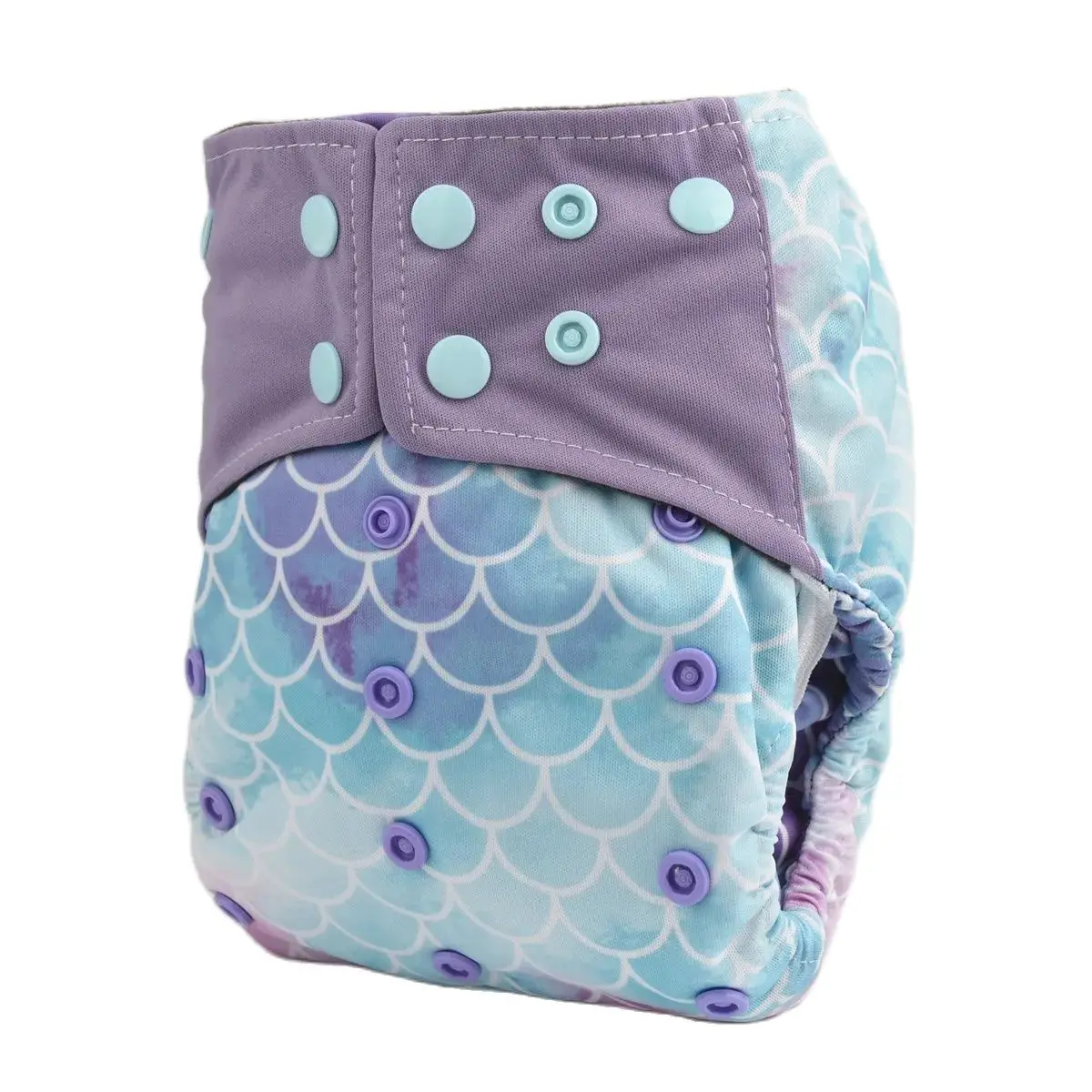 ALL IN ONE Charcoal Bamboo Baby Cloth Diaper Nappy Washable Sewn Insert Double Gussets AIO Night Heavy Wetter