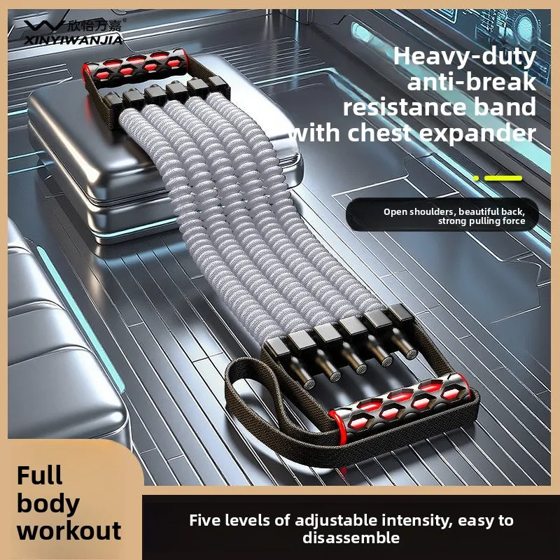Dispositivo ajustable de expansión y estiramiento del pecho, dispositivo de entrenamiento de fuerza del brazo para hombres, ejercicio de músculos del pecho y brazos para hacer ejercicio en casa