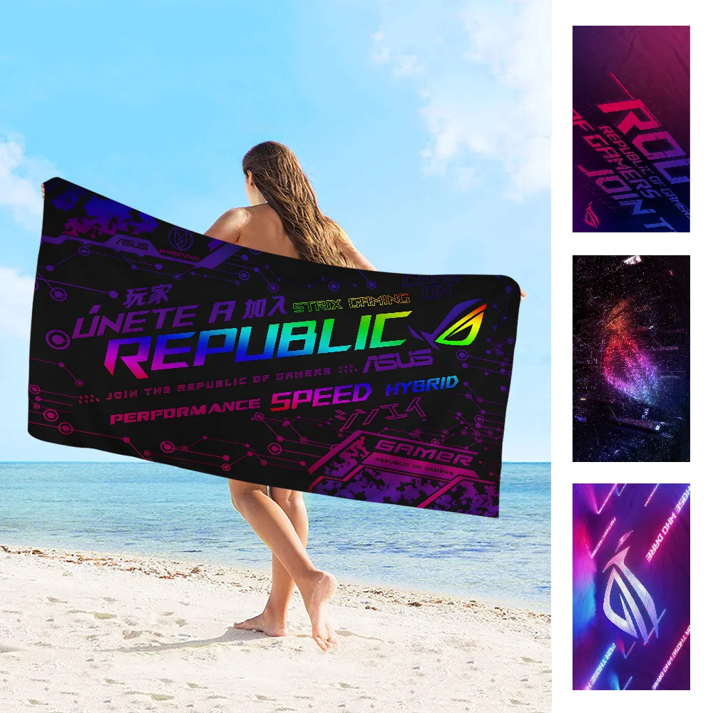 ASUS ROG Republic of Gamers Logo Towel Microfiber Beach Towel Absorbent Quick dry Soft Yoga Swimming Resort Mountain Climbing