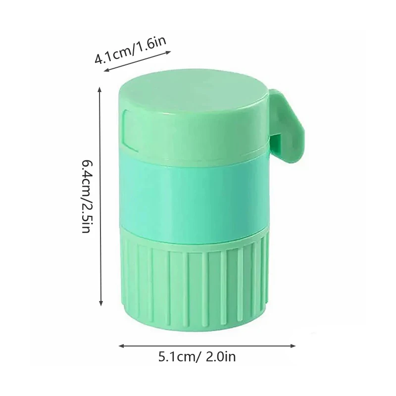 Multifunction 4In1 Portable 4 Layer Powder Tablet Grinder Pill Cutter Medicine Splitter Box Storage Crusher Travel Pill Case 1PC