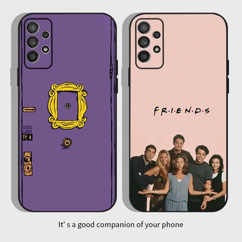 F-Friends TV Show Purple Door Phone Case For Samsung Galaxy A13,A21s,A22,A31,A32,A52,A53,A71,A80,A91 Soft Black Cover