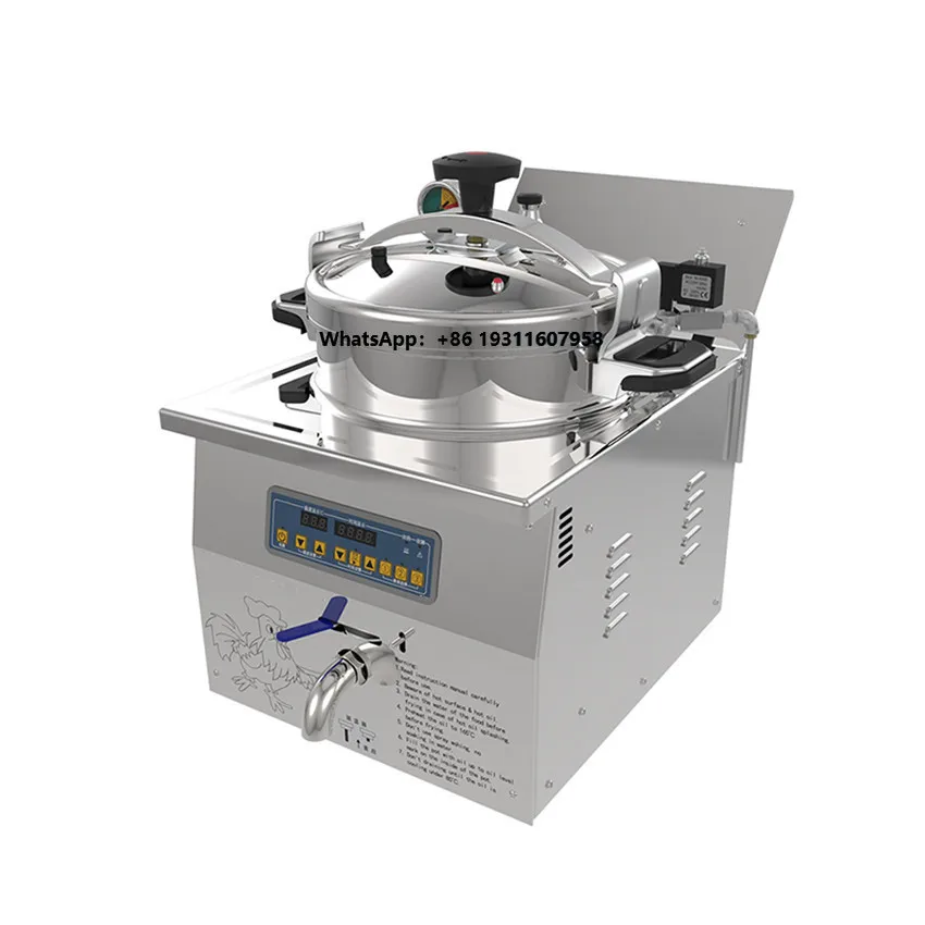 

CE OEM Counter Top Stainless Commercial Kfc Pressure Cooker & air Fryer Chicken Pressure Deep Fryer