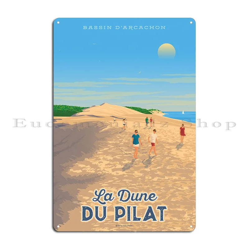 Dune Du Pilat Arcachon Metal Signs Design Pub Customize Printing Cave Kitchen Tin Sign Poster