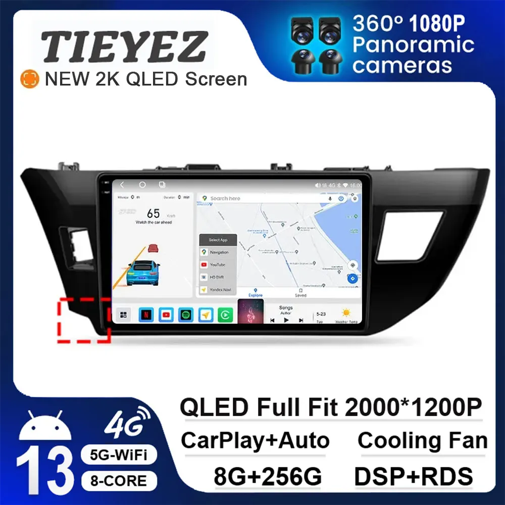 

Android 13 For Toyota Corolla Ralink 2013 2014 2015 2016 4G Car Stereo Radio Multimedia Video Player Navigation GPS AutoRadio