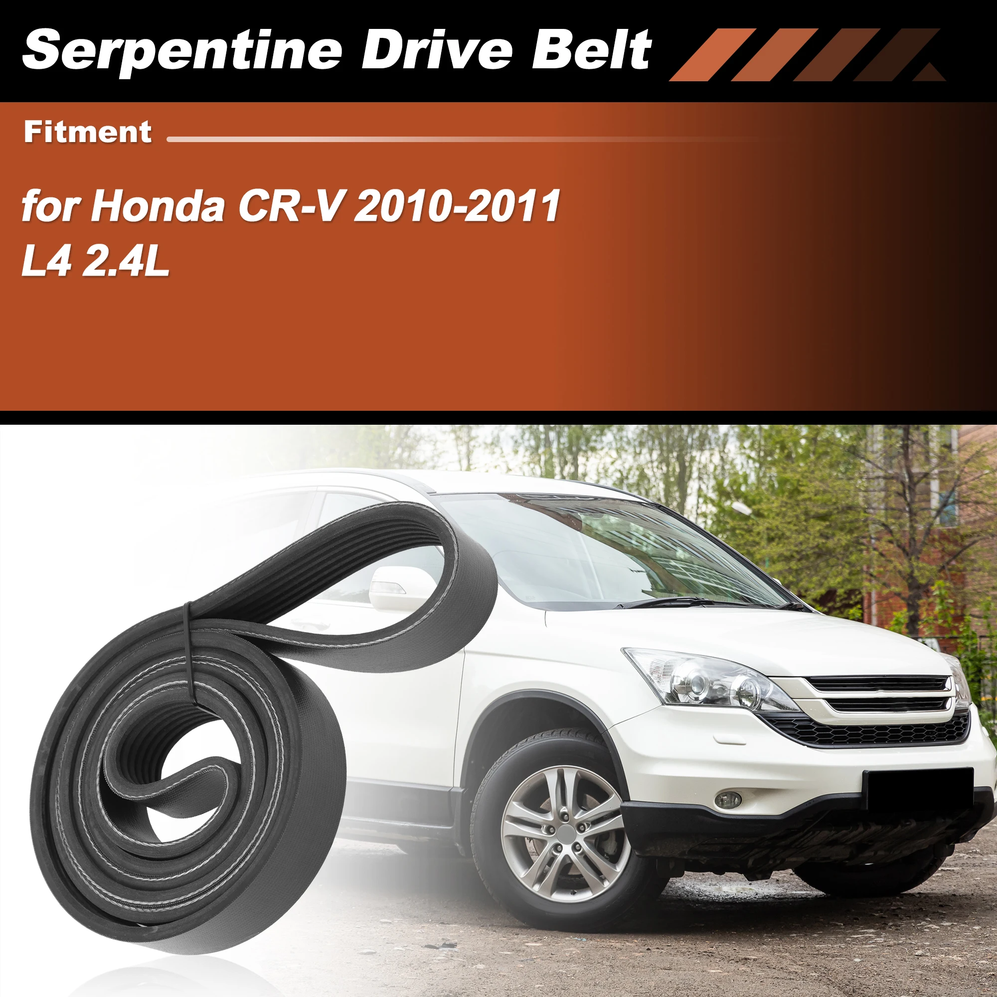 UXCELL K070685 Serpentine Drive Belt for Honda CR-V 2010-2011 L4 2.4L