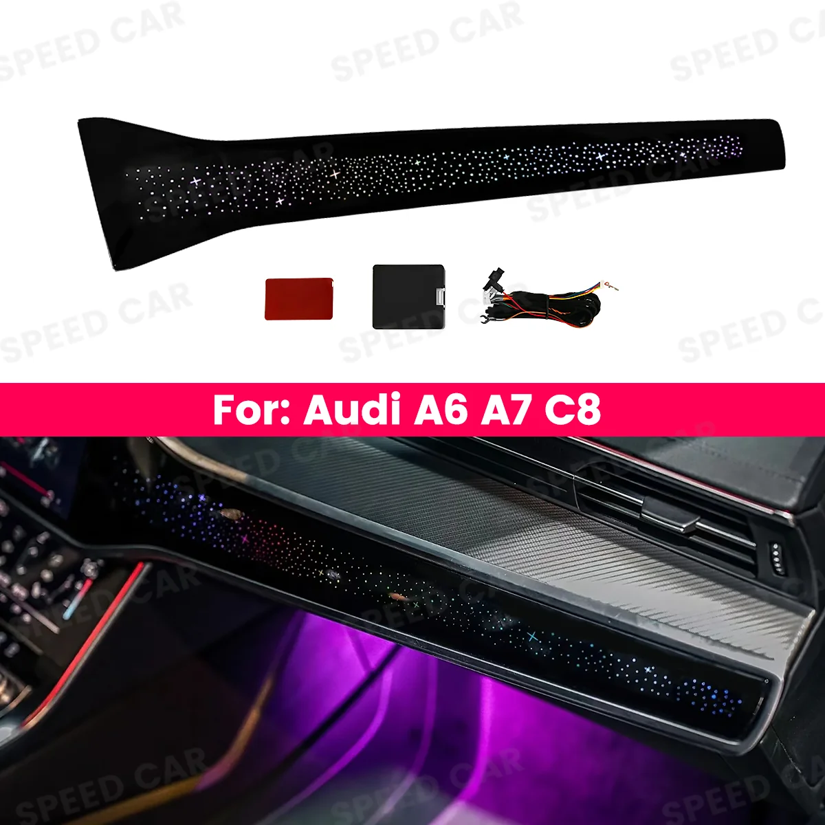 

32 Colours Co Pilot Star Light Trim Panel For Audi A6 A7 C8 RS6 RS7 Car Dashboard Starry Sky Decorative Lamp Ambient Light Refit