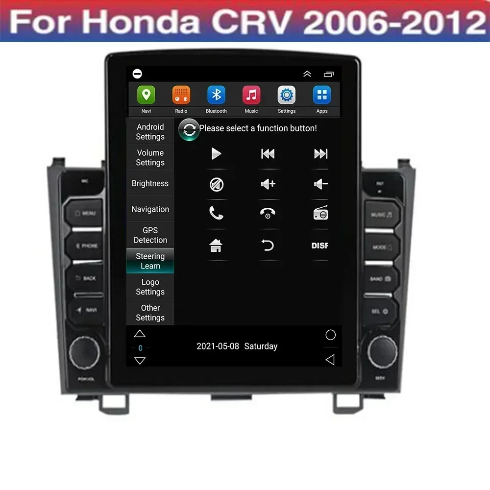 9.7" Android 13 For HONDA CRV 2006 - 2011 Tesla Type Car Radio Multimedia Video Player Navigation GPS RDS Camera no dvd