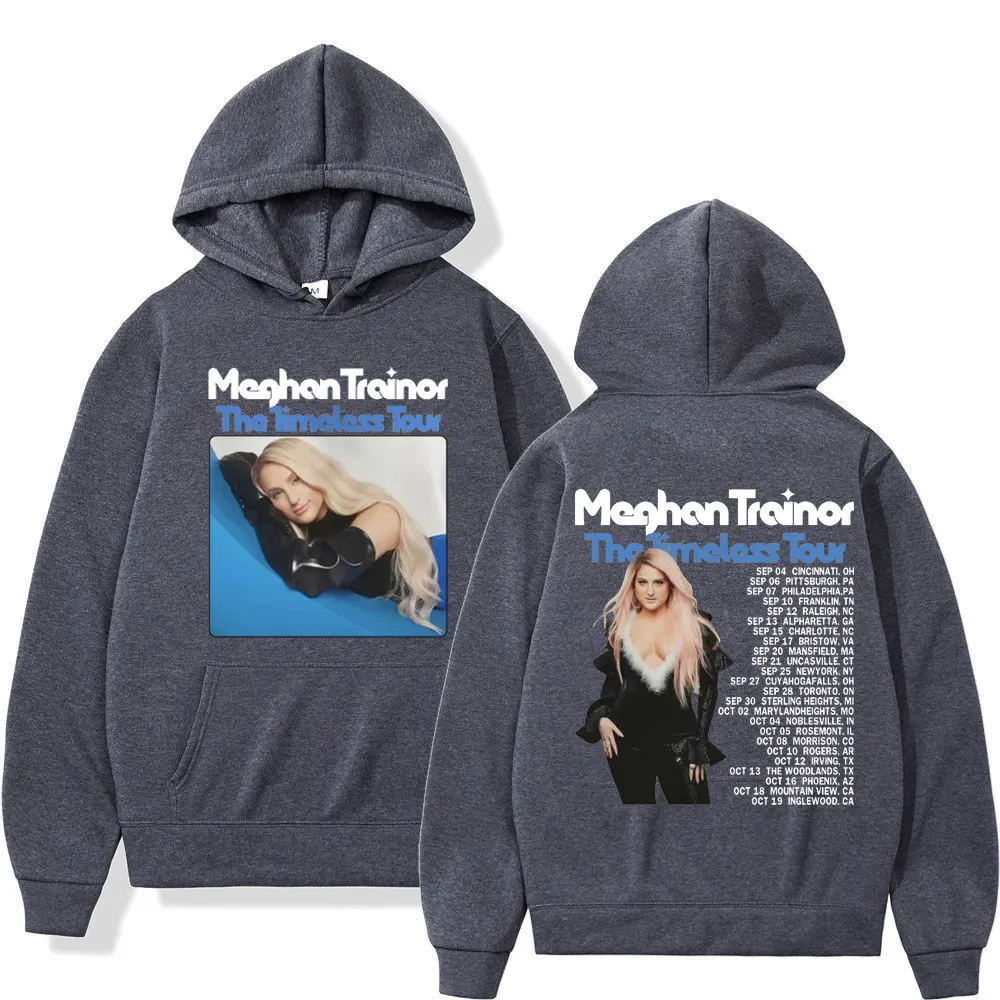 Singer Meghan Trainor Graphic Hoodies The Timeless Tour 2024 Hooded Sweatshirts Men's Women's Fashion Hip Hop Vintage Pullovers