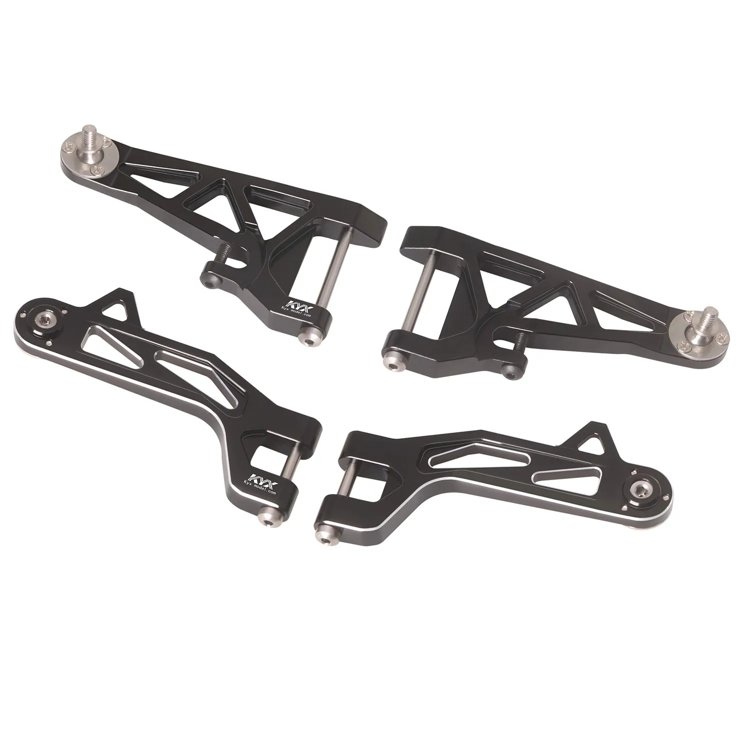 ذراع التأرجح الأمامي/الخلفي المعدني من KYX لألعاب سيارات RC بمقياس 1:10 إصدار Tamiya Bigwig 2017 (47330)