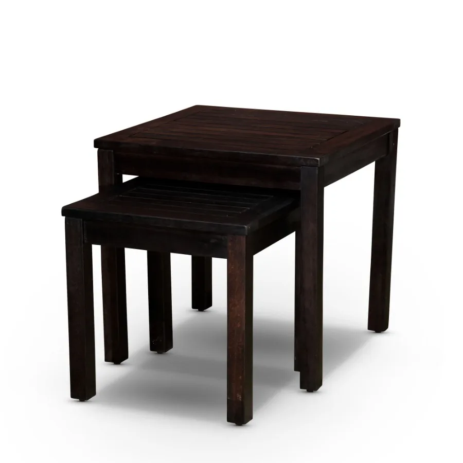 

2Piece Eucalyptus Nesting Table Set Espresso