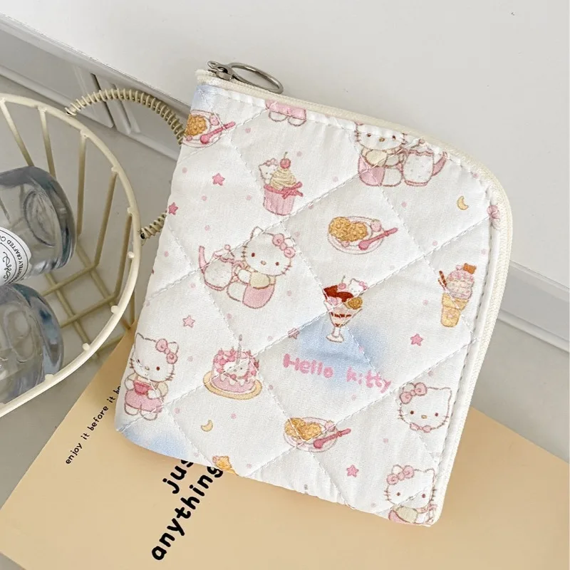 

Hello Kitty Fashion Wallet Cartoon Girl Heart High Beauty Handbag Portable Storage Bag Travel Wholesale Kawaii Women Products