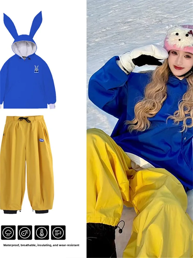 

Fce Lined ex Winter Outdoor Skiing Warmth Resistant Windproof American Sle Jaet Top for Youth Skateboarding Set