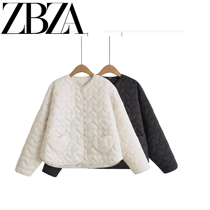 

Zbza Весенняя новая женская одежда Western Sle French sle Faion Design с рисунком сердца, куртка на хлопковой подкладке 30524