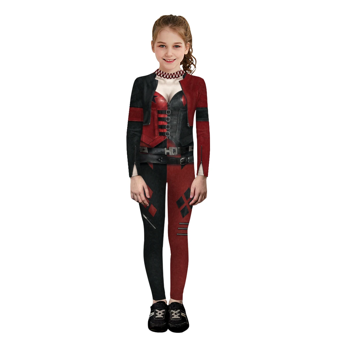 Disfraz de payaso de Halloween, traje a juego con estampado Digital 3D, traje completo para padres e hijos, traje Zentai, ropa de fiesta