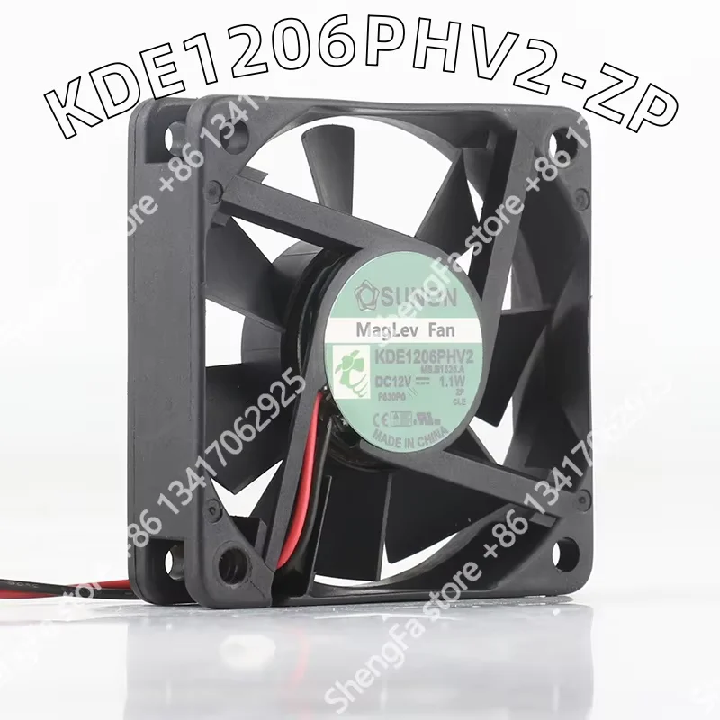 Cooling fan Sunon 5V 24V 48V 6015 60X60X15MM 6CM maglev projector Monitor quiet case charger KDE1206PHV2-ZP DC12V 1.1W