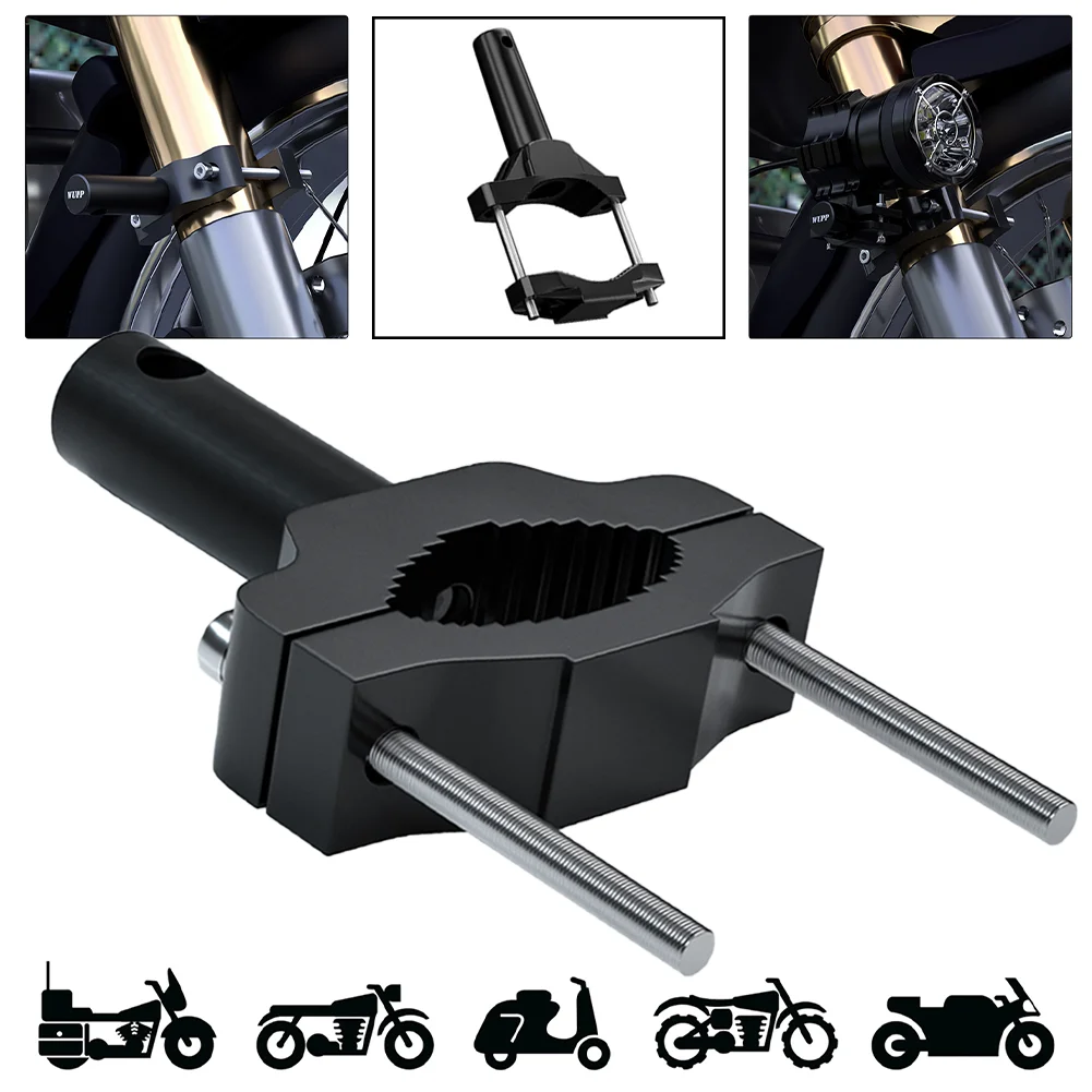 Universal Motorcycle LED Spotlight Bracket Heavy-duty Mounting Bracket Fit for Harley Honda Yamaha Motorbike Light Fixing Holder