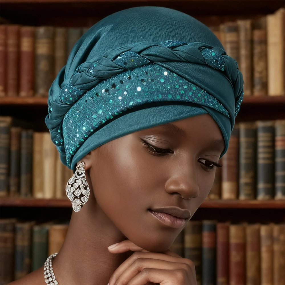 

Челообразный крест, женский мусульманский хиджаб, шапочка с блестками, химиотерапия, платок от выпадения волос, тюрбан, шляпа, банданы, повязка на голову, тюрбан, Mujer