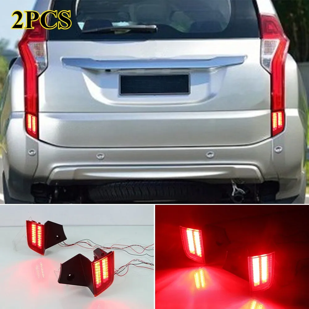 

Red LED Rear Bumper Tail Brake Light Lamp For Mitsubishi Pajero Sport 2015-16