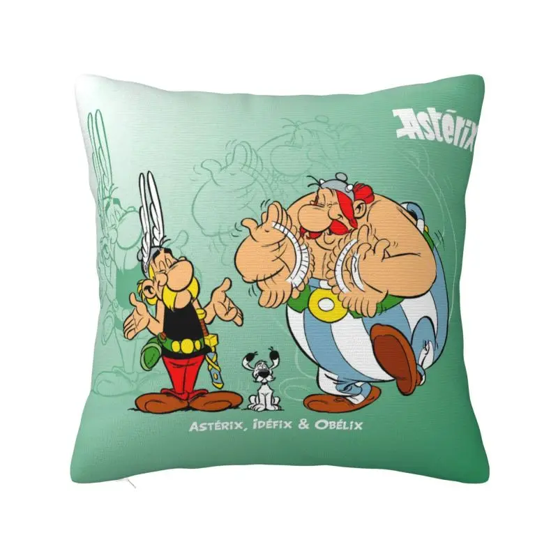 Asterix And Obelix Adventure Comic Pillow Case 40x40cm Home Decorative Fashion Dogmatix Outdoor Cushions Square Pillowcase