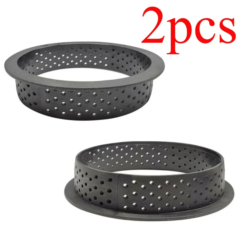 

2PCS for Round-Shape Cake Mold Perforated Cutter Mousse Circle Ring Tart Decorating for Making Cakes, Bread, Biscuit, Cookies