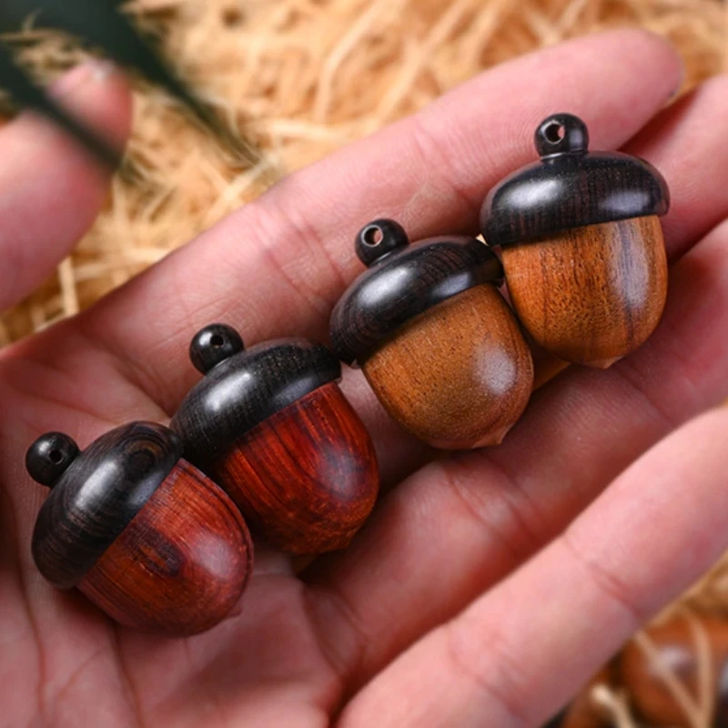 Perfume Bottle Natural Wood Incense Expanding Medicine Pill Box Pendant Pomander Container Mini Sandalwood Portable Sealed Jar