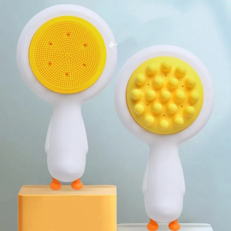 

Детская щетка для ванны Силиконовая утиная щетка для мытья волос Расческа для мытья волос Можно содержать гель для душа Пузырьковый скраб для ванны Скраб для ванны Басейны и развлечения в воде