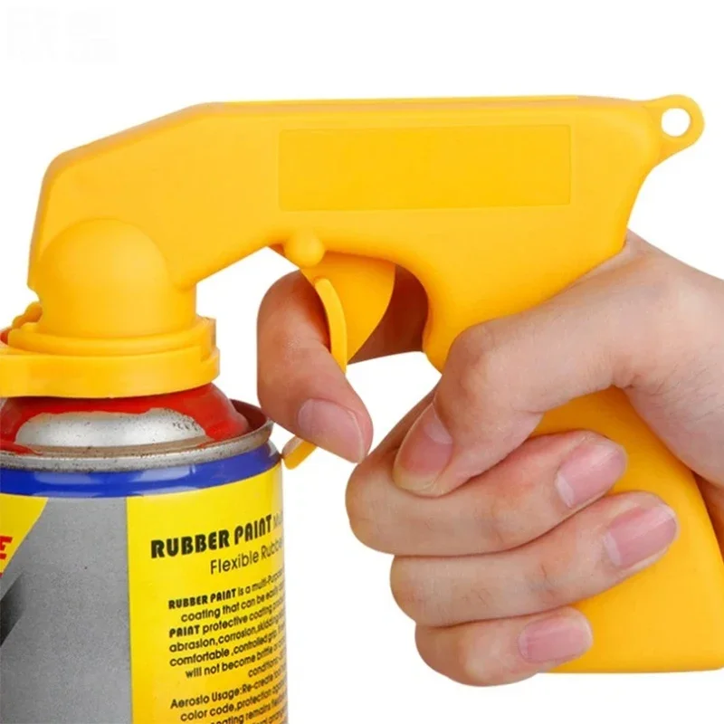 Adattatore spray Cura della vernice Maniglia per pistola a spruzzo aerosol con impugnatura completa Collare di bloccaggio del grilletto Manutenzione