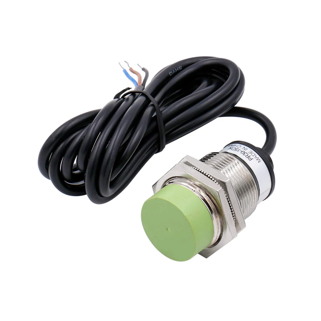 PR30-15 M30 Proximity Sensor Switch DC6-36V/AC110-220V Inductive Approach Sensor Switch 15MM Sensing Distance NPN/PNP Output