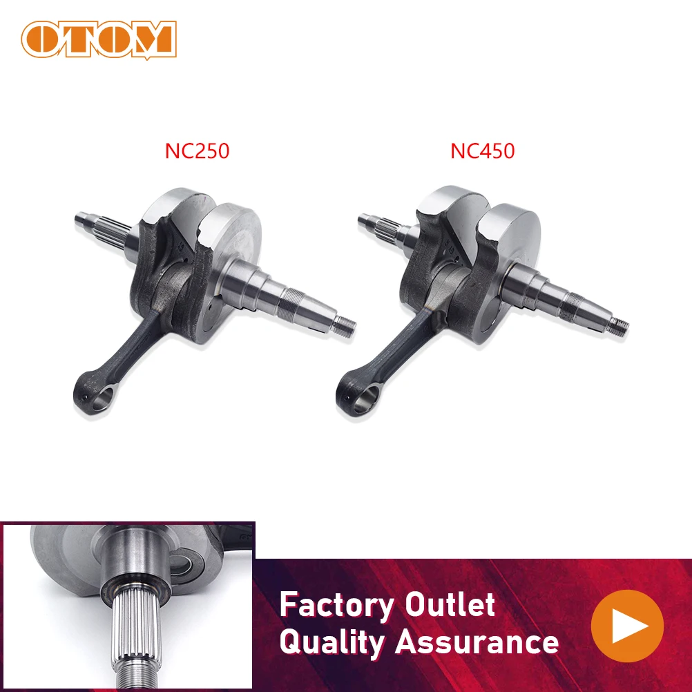 

OTOM Crankshaft Assembly Motorcycle Engine Accessories High Strength Crank Shaft Connecting Rod For ZONGSHEN NC250 NC450 KAYO T6