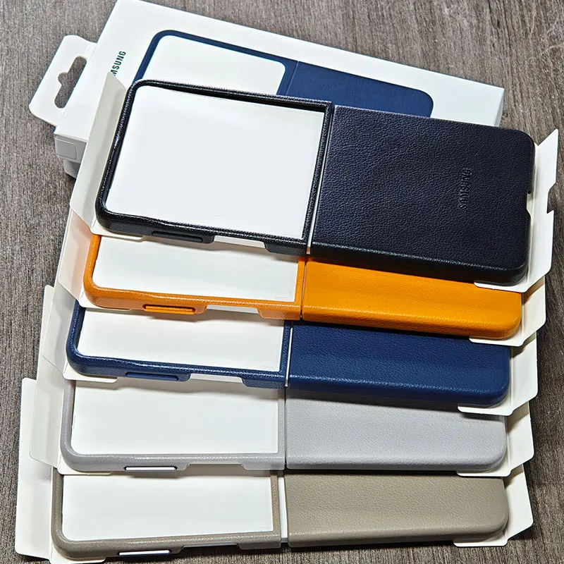 Samsung Galaxy Z Flip7 Flip8 Flip 7 8 5G Luxury Magnetic Leather Case Full Protection High Quality Eco Leather Cover flip8 Case