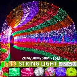 String Licht String Dekorative Led-leuchten 400 LED 50M Innen und Außen Lichterkette für Garten Home Party Weihnachten hochzeit