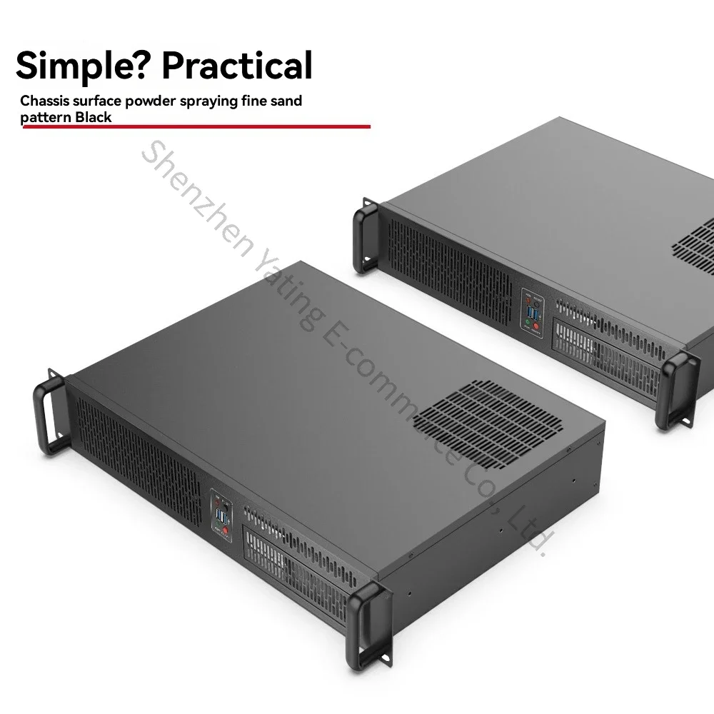 New New 2U Industrial PC Chassis with MATX Motherboard,40CM Horizontal GPU Slot, USB 3.0 Drive, Multiple Hard Drive Bays, NAS, B