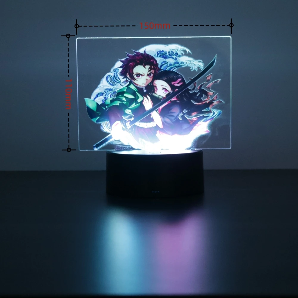 Aemon slayer Led Night Light Figure Kimetsu No Yaiba Nezuko 3D Lamp Bedroom Decor Child nightlight Kids Room Table Lights Gifts