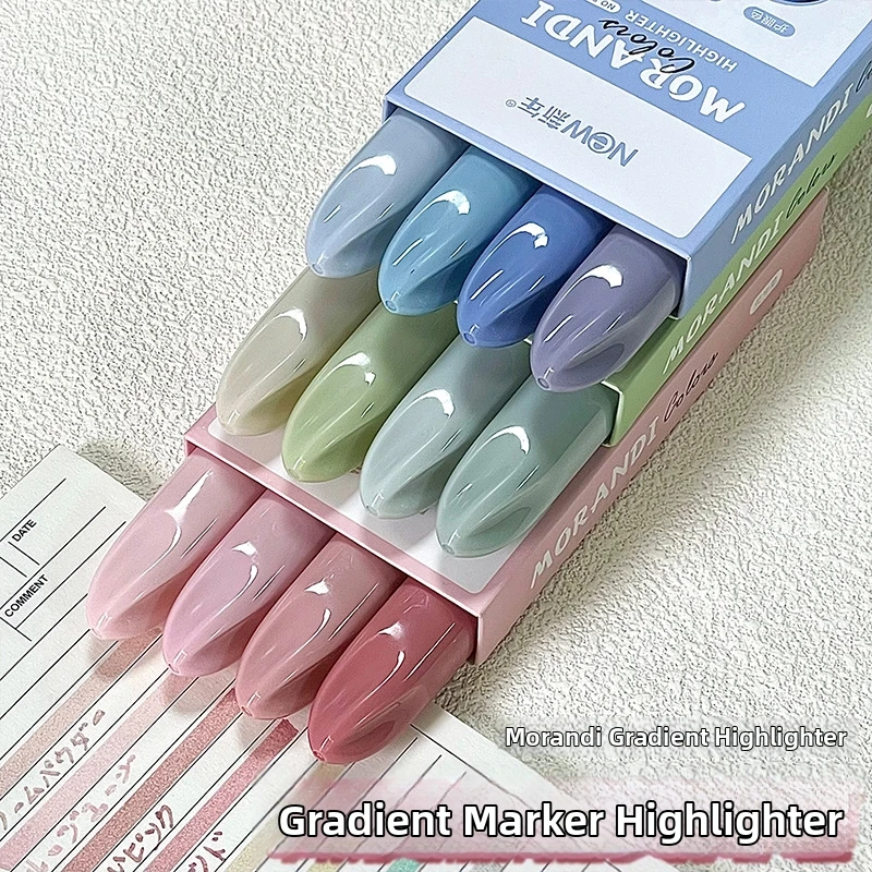 4 pack Macaron Gradient Fluorescent Pen With High Aesthetic Value Student Office Marker Pen With Multiple Colors To Choose From