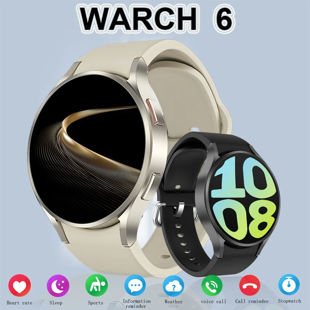 

Smart Watch 6 Bluetooth Call Heart Rate Custom Dials Sport Men Woman Health Monitor Smartwatch Man Good Value 2024 New Smart