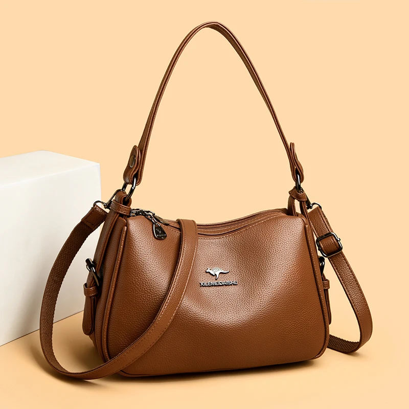

Luxury Designer Ladies Handbags New High Quality Leather Shoulder Bag For Women Female Retro And Minimalist Crossbody Bags Purse
