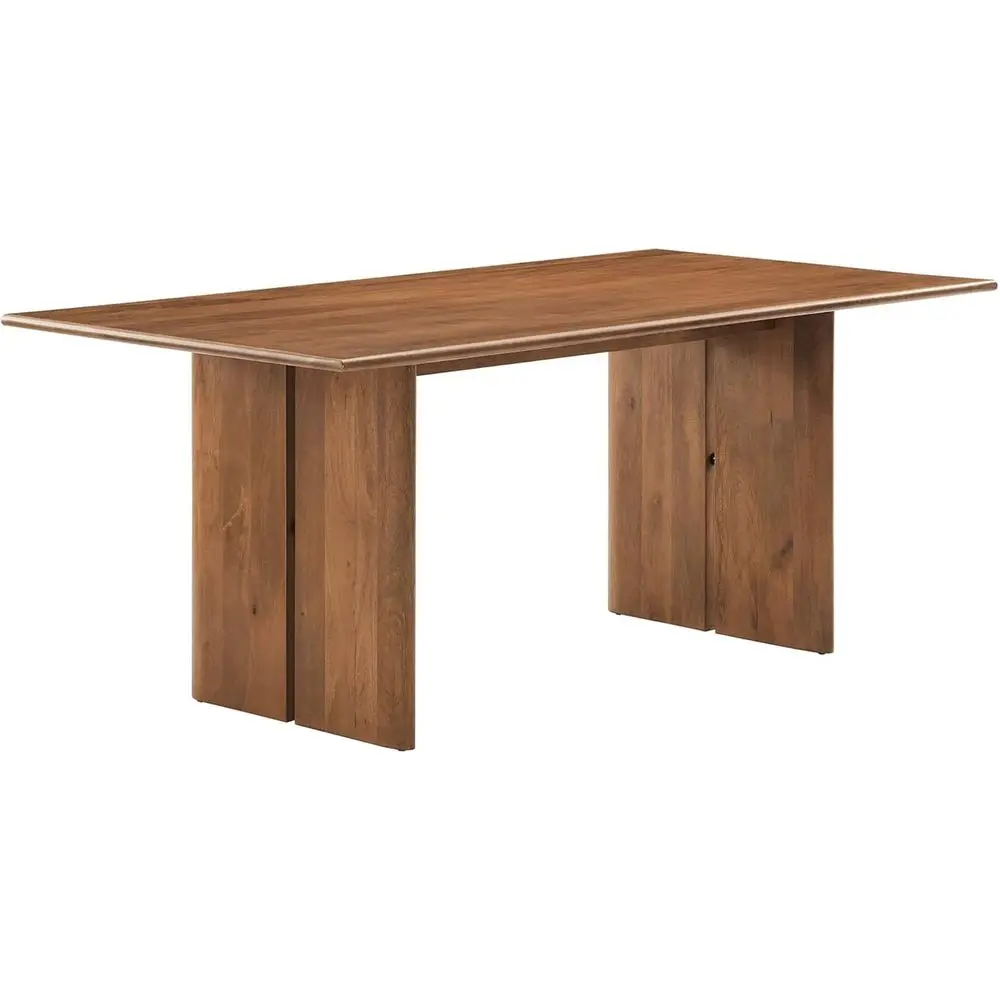 

72 Walnut Solid Wood Traditional Dining Table with Eastern Armhouse Design