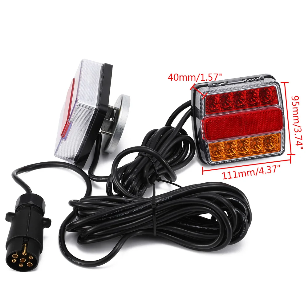 LED Rear Lights Set 7 Pin Lighting Car Tail Light Trailer Magnetic Rear Light Lighting Trailer Lighting Rear Lights