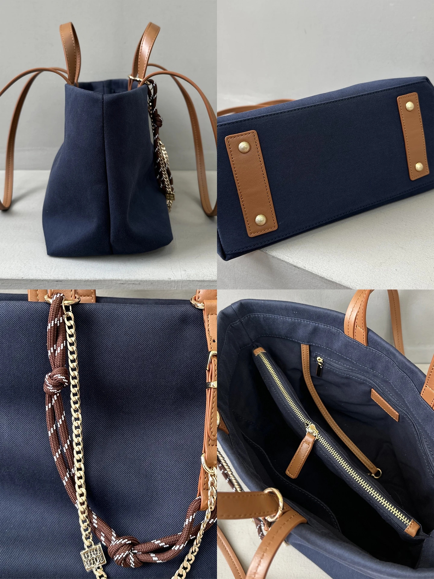 Chain surf rope armpit bag large capacity commuter shoulder bag