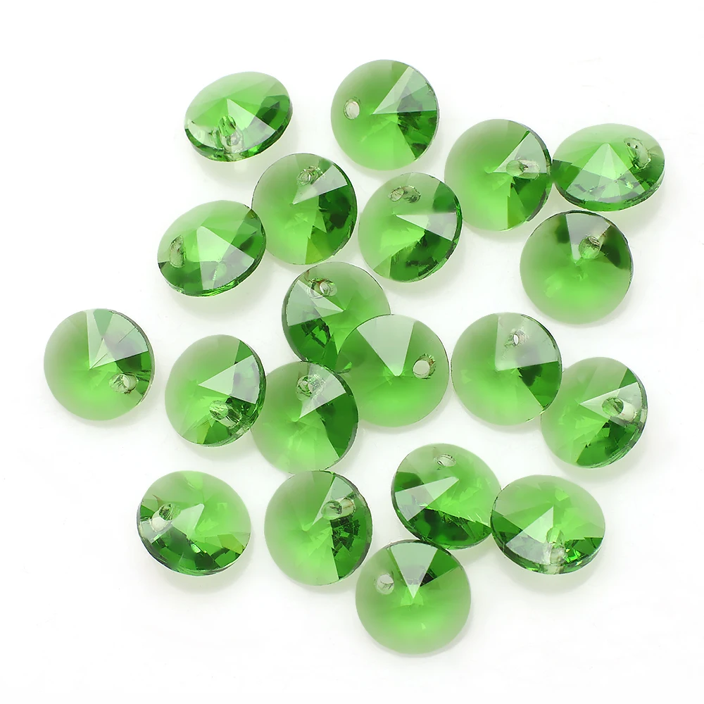 6mm 8mm 10mm 14mm Crystal Glass Satellite Rivoli Pointed Back Round Pendant Beads For DIY Making Costume Jewelry Accessories