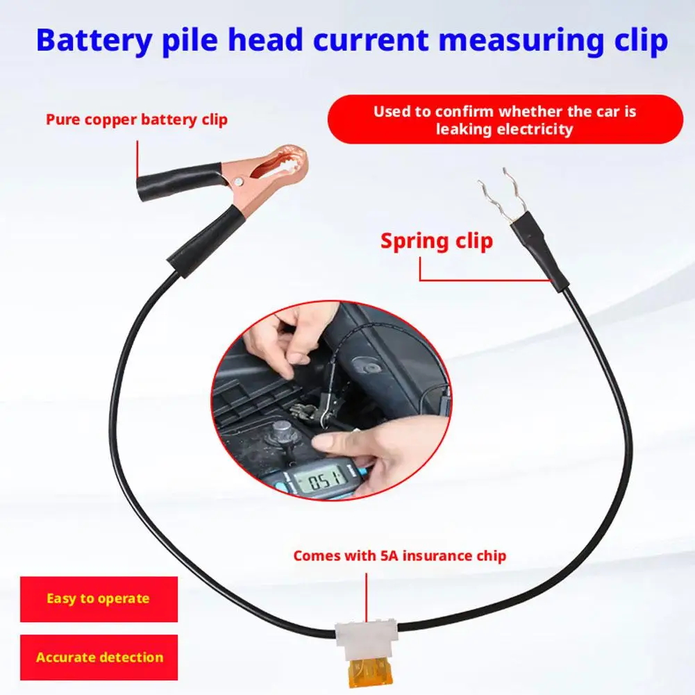 48V 20A Automotive Circuit Fault Probe Tester,High-Precision LED Display,Front Lighting Waterproof, Car Relay Fuse Blade Checker