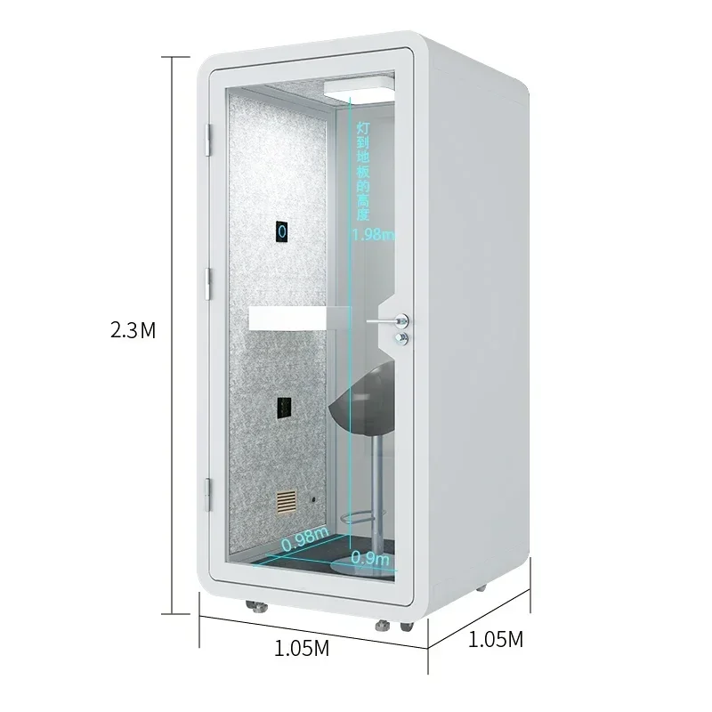 Sound Insulation Study Cabin Conference Phone Booth Acoustic Booth Studio Modern Sound Insulation Silent Booth