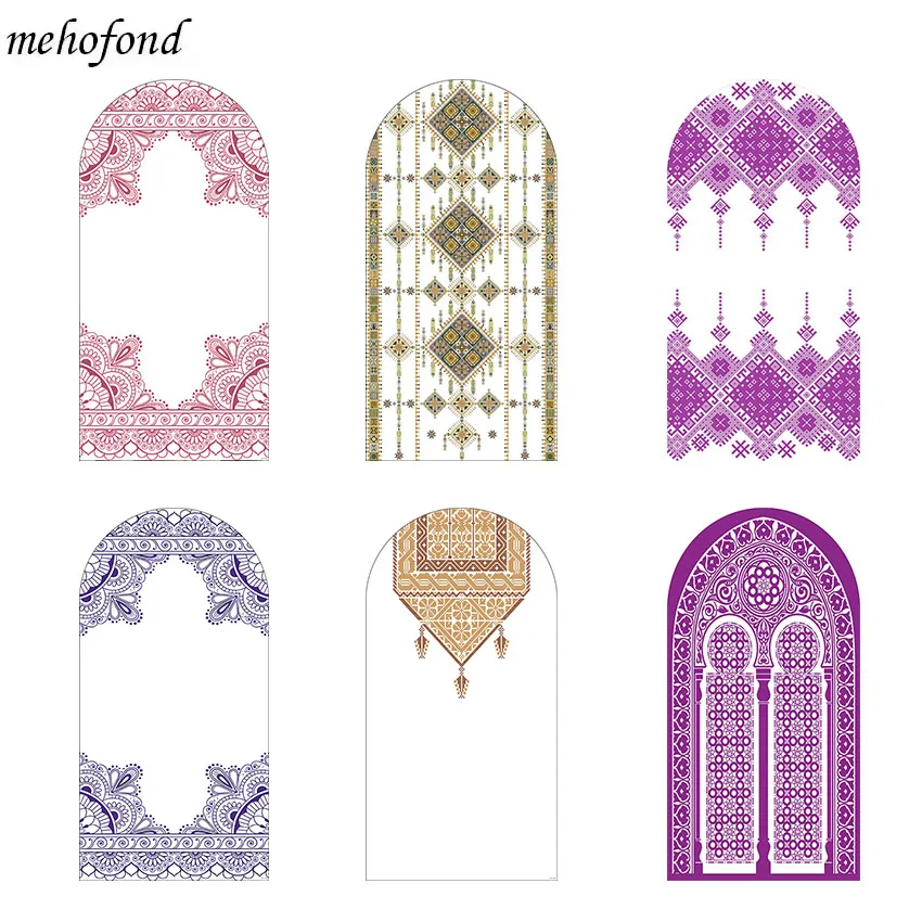 Mehofond Custom 2-Sided Pakistan Embroidery Pattern Wedding Birthday Party Baby Shower Covers Chiara Arch Decor Backdrop Photo