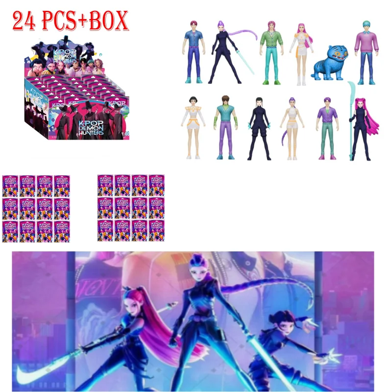 Anime Kpop Demon Hunt blind box series Figure Tiger Figurine Toy Desk Decoration Statues Ornament Halloween/Christmas Kid Gifts