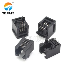 RJ11 socket 95001-6P6C female socket RJ12 telephone socket 90 degree 180 degree 6-core crystal head