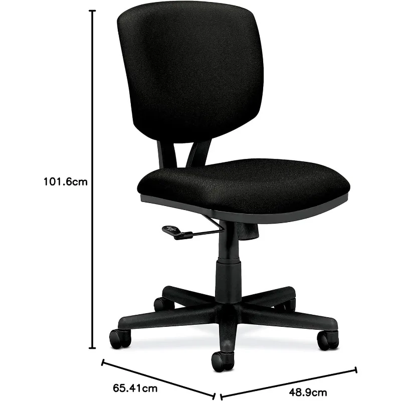 Volt Armless Task Chair, Black