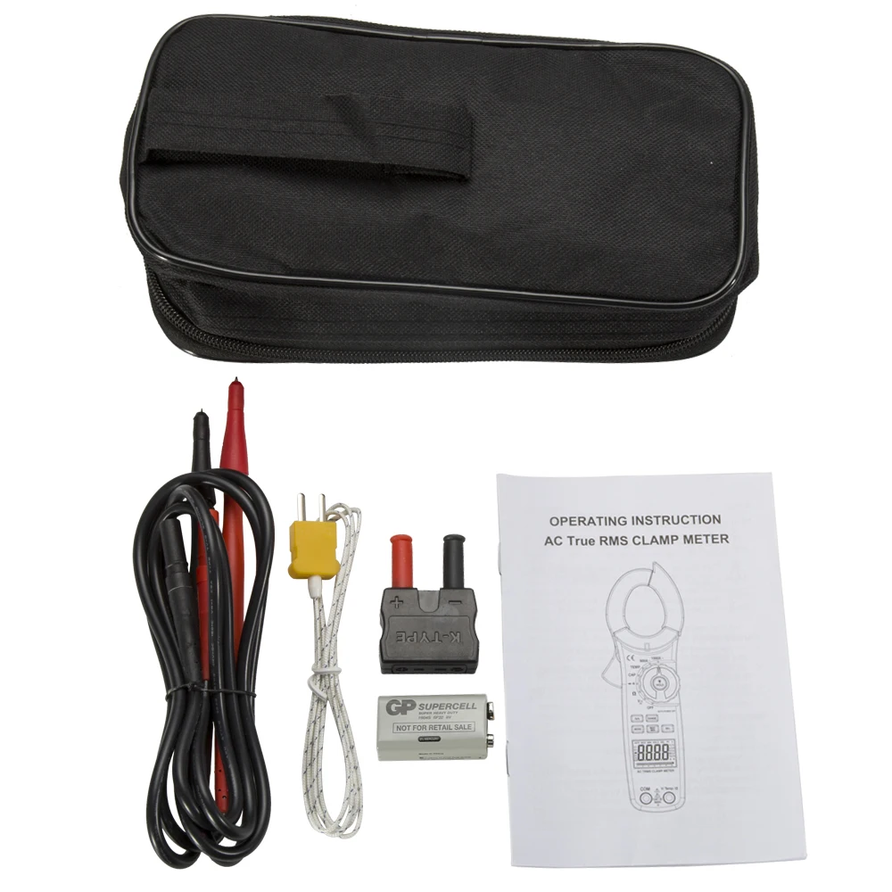 CEM DT-355 Digitales Zangenmessgerät, Multimeter, 1000 A, TRMS 6000 Zählungen, Amp-Spannungsprüfer mit T-RMS, LOZ-Modus; Messen Sie AC/DC-Spannung