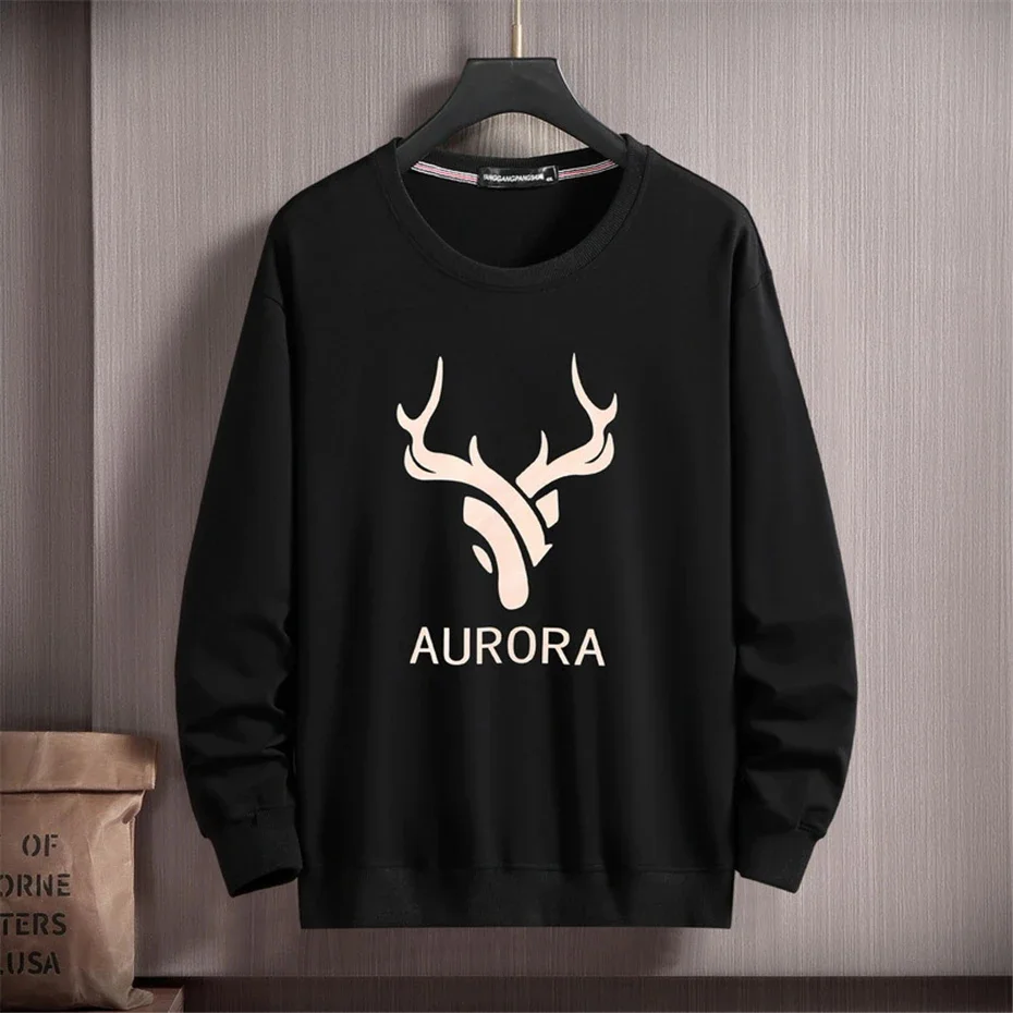 10XL Plus Size Sweatshirts Men Spring Autumn Print Sweatshirt Male Fashion Casual Pullover Big